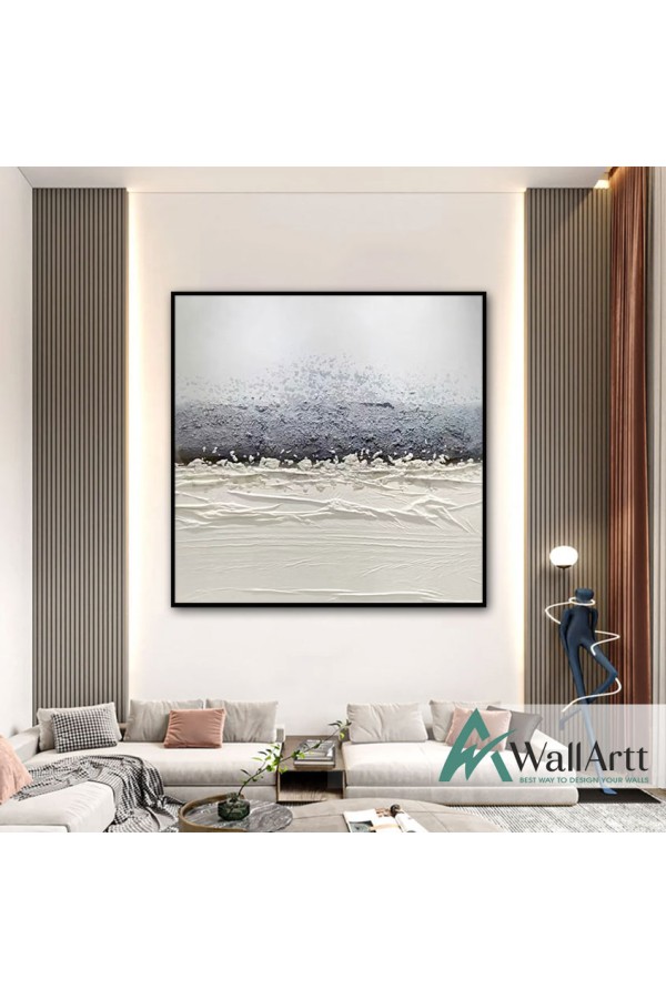 Abstract Waves 3d Heavy Textured Partial Oil Painting